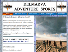 Tablet Screenshot of delmarvaadventuresports.com